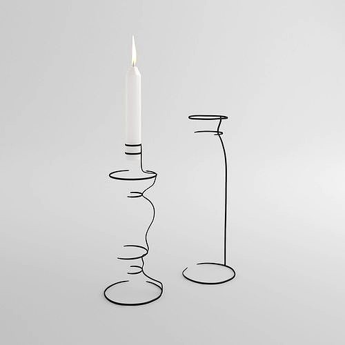 2d Flower and candle holder