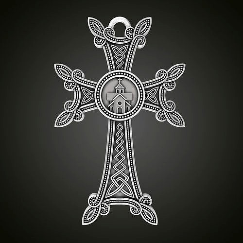 Armenian cross double-sided | 3D