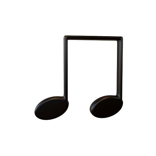 Musical Note Beamed Eighth Notes v1 001