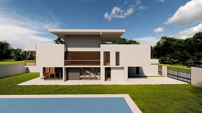 villa-Modern duplex villa 3D model