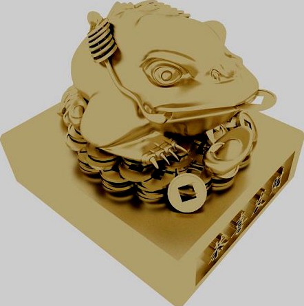 Gold Cattle 3D Model