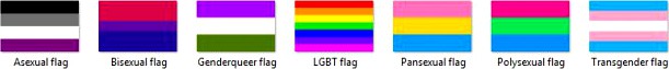 LGBT flags textures 3D Model