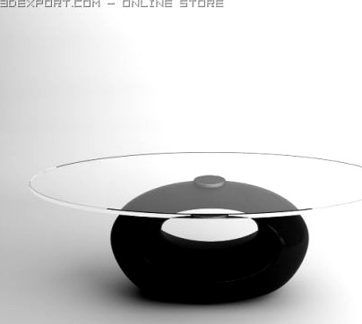 Contemporary Glass Top Table 3D Model