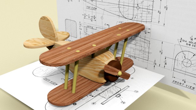 airplane childrens toy wooden