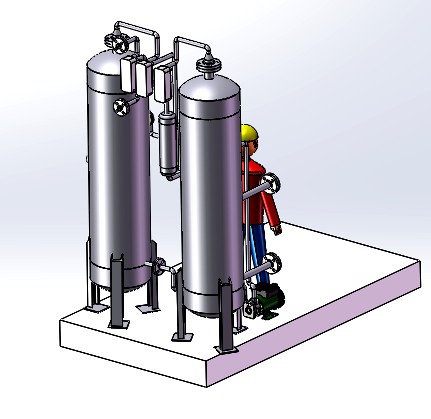 design model of industrial steam pipeline