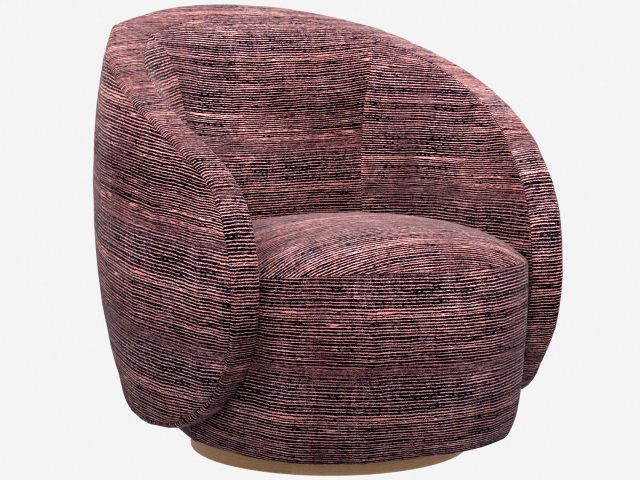 wetherly swivel chair stroke fabric in shell onyx kelly wearstler