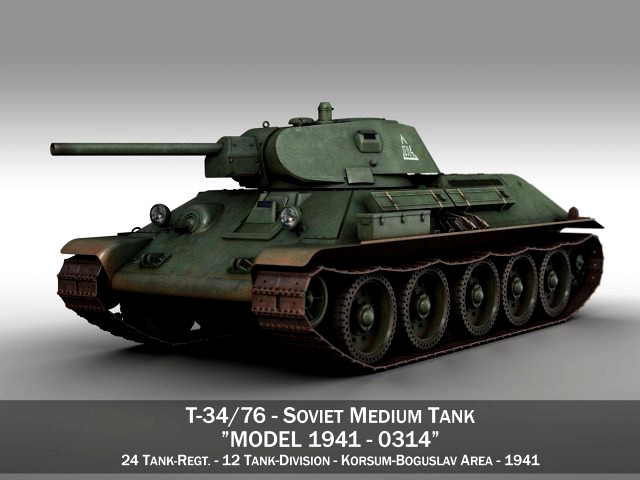 t-34-76 - model 1941 -soviet medium tank - 0314