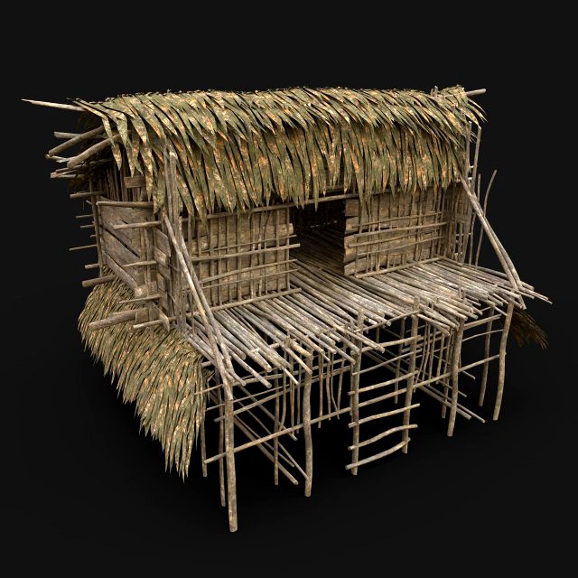 tribal jungle primal hut house reed tree survival nextgen