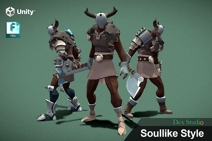 Soullike Style 02 Axe man by DexStudio