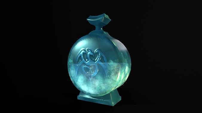 Magic Glowing Dragon Potion Stylized Fantasy PBR Game Asset