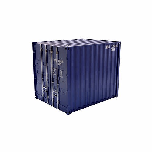 10Ft Cargo Container - Blue - Clean