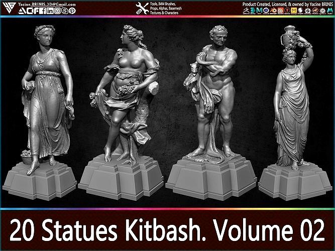 20 Statues Kitbash Vol 02