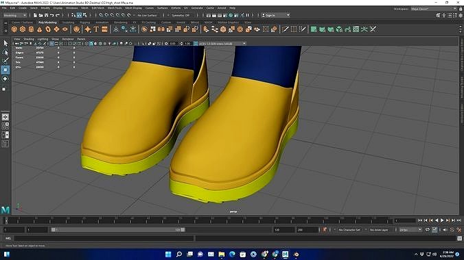 3D Concept shoe Modeling and Print ready file Low-poly 3D model
