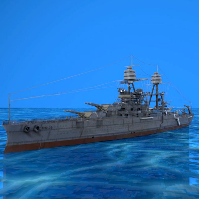 uss arizona in 3ds and obj format