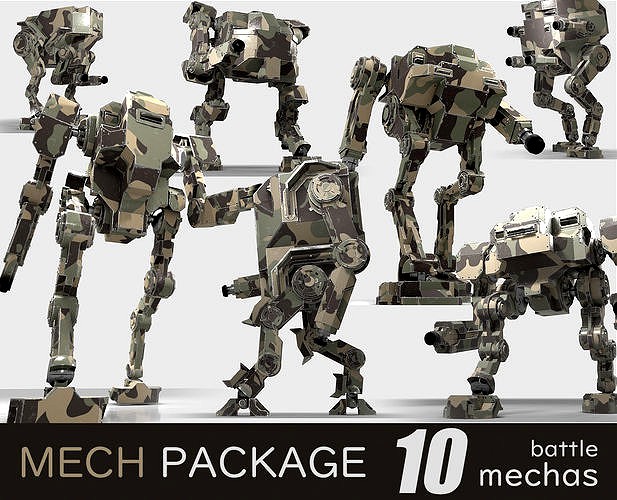 Package of 10 Battle Mechas