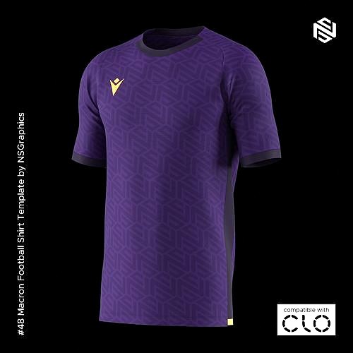 Macron Football Shirt for CLO3D-Marvelous Designer