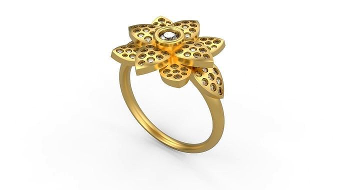 Flower Ring 012 | 3D