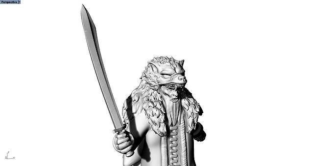 Werewolf Warrior Samurai Swordsman Game Anime | 3D