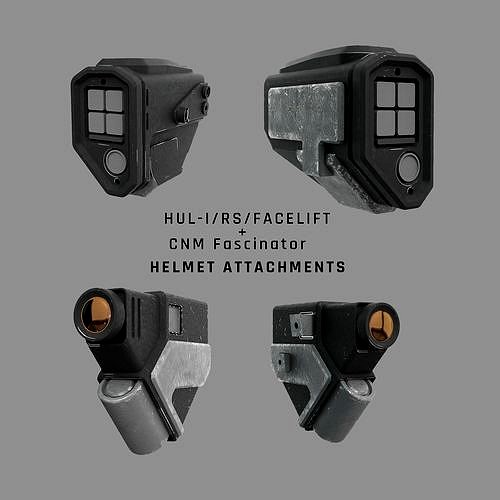 Mark VII Helmet Attachments  CNM Fascinator and HUL-1  | 3D