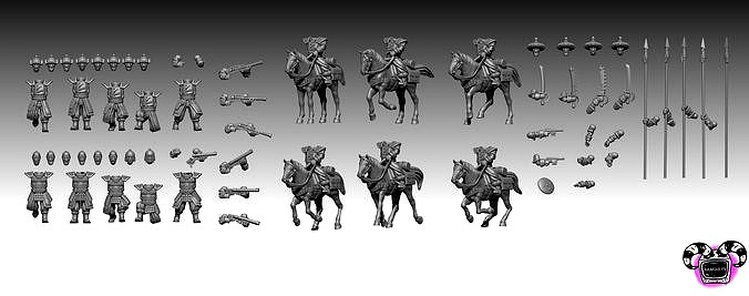 Star Khans of Attila Mongolian themed Warriors and Cavalry | 3D