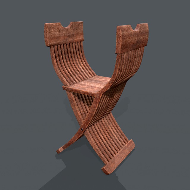 medieval folding chair