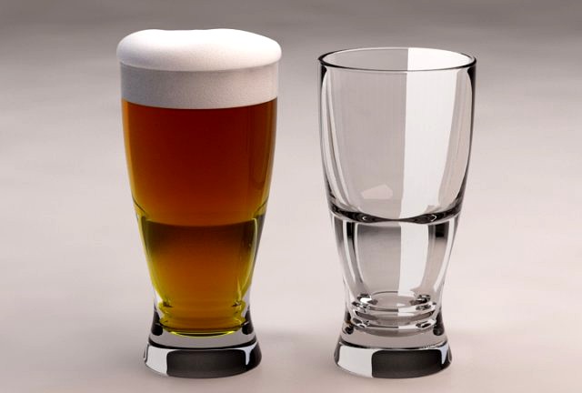 design---glass beerbottle 3d