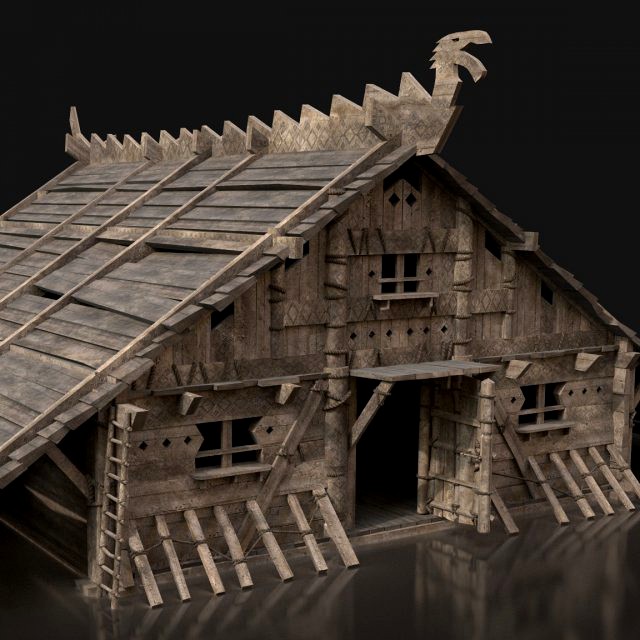 viking norseman house cottage hut northern village next gen aaa