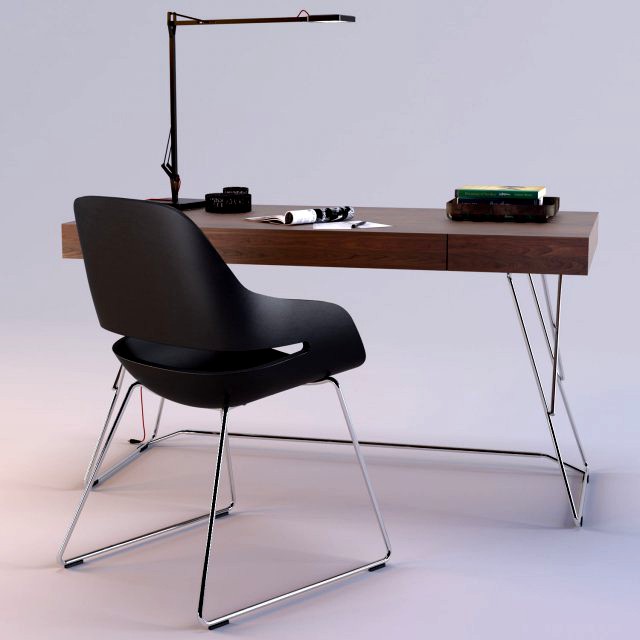 maestrale desk eva chair by zanotta
