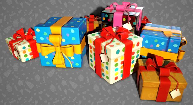 3d birthday gift boxes - game ready