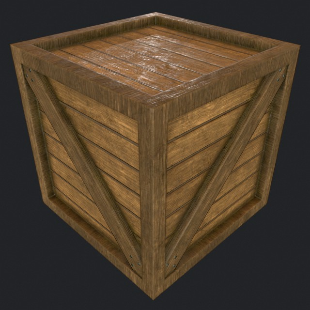 pbr wooden crate