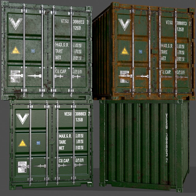 pbr 10 ft storage container - green