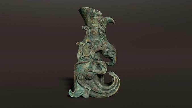 3D Antique Chinese Statue