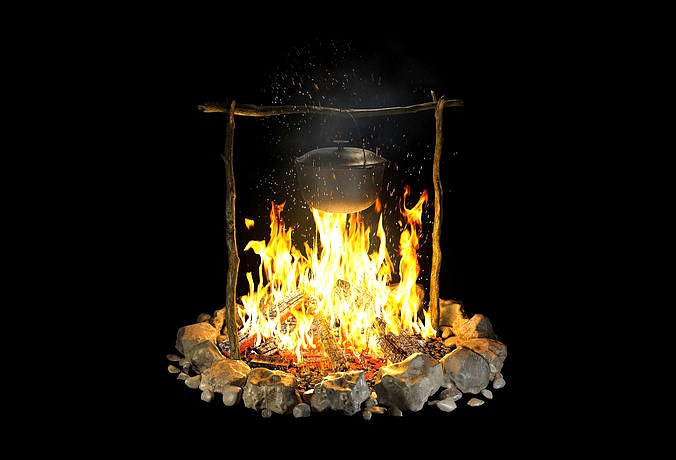 Bonfire with pot 1