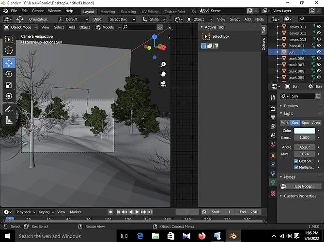 3D Forest blend file