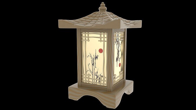 Chinese wooden table lamp