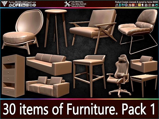 30 items of Furniture Pack 1