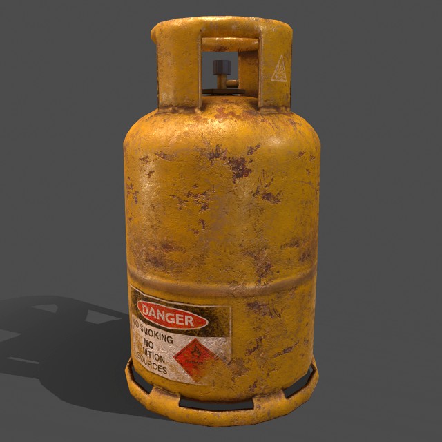 pbr cooking gas cylinder - yellow