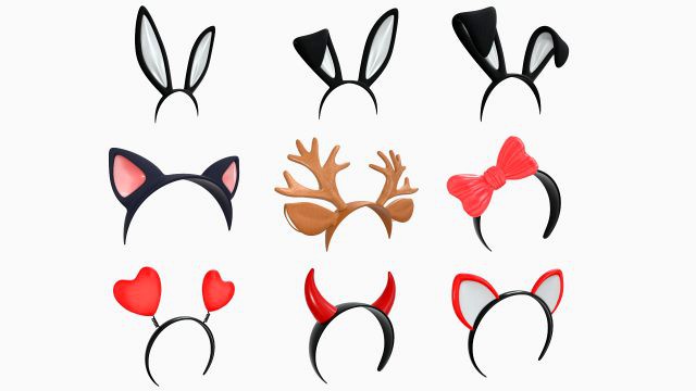 headbands bunny cat deer ears horns devil bow heart