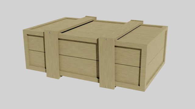 low poly wooden crate 5