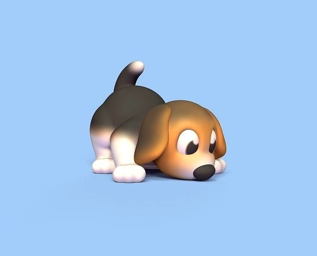 Dog Sniffing the Floor | 3D