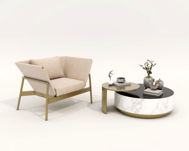 Modern Coffee Table and Armchair 3