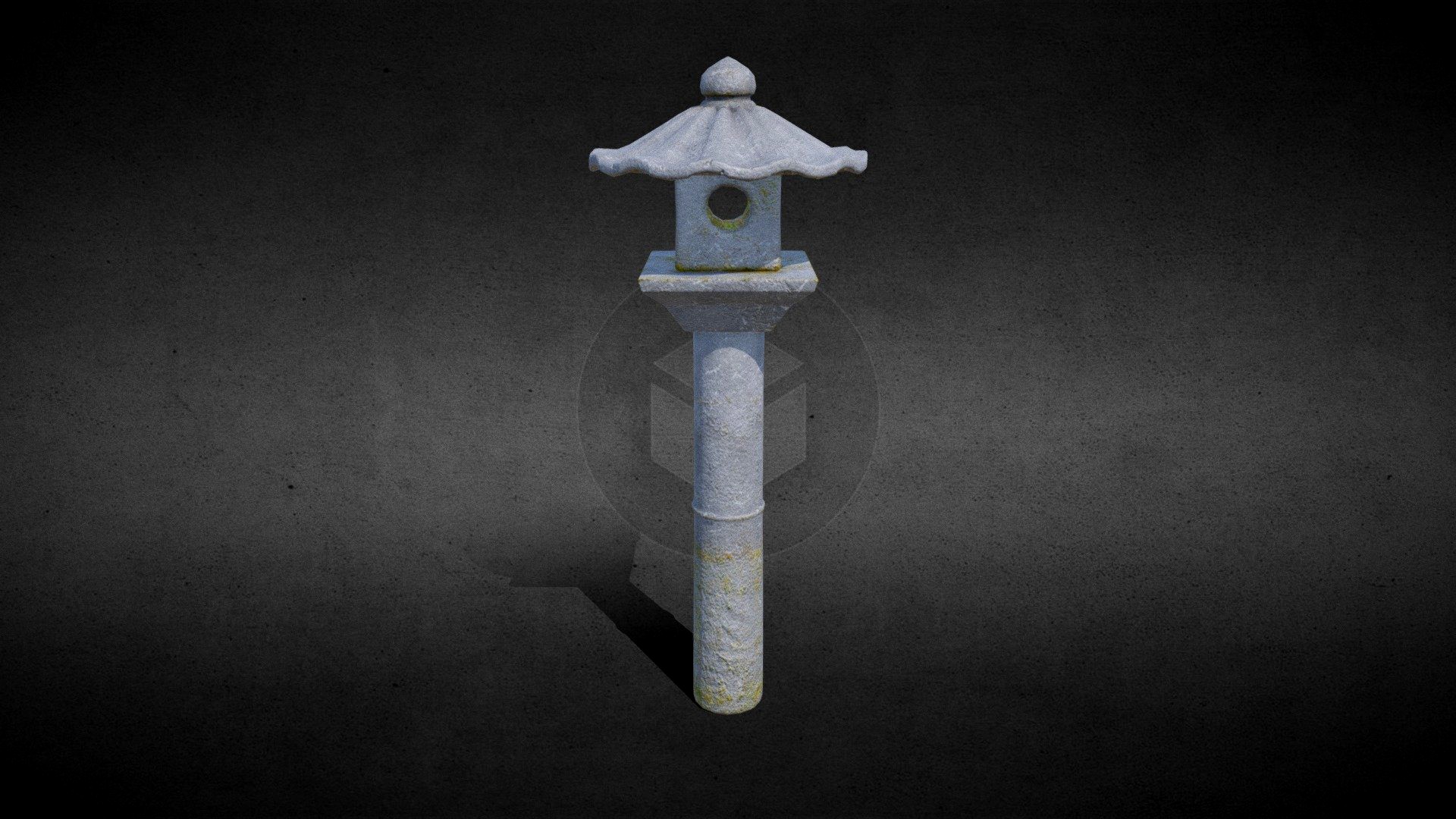 Japanese Stone Candle 7 - Game Ready - Low poly
