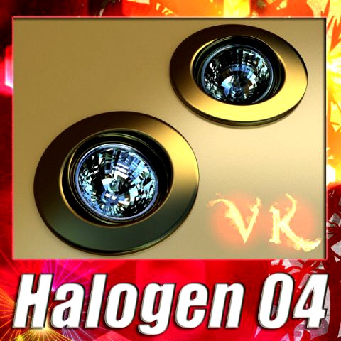 Halogen Lamp 04 Photoreal 3D Model