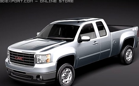 GMC Sierra 2500HD extended cab 3D Model