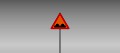 Speed bumps sign 3D Model