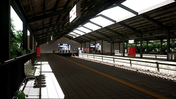 Japanese Railway Station - Realistic Environment