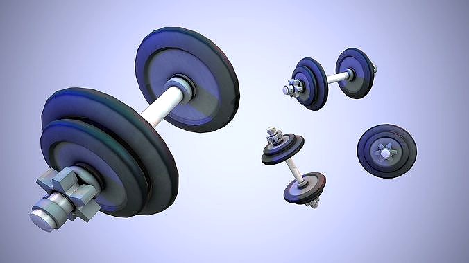 DUMBBELLS CARTOON STYLIZED