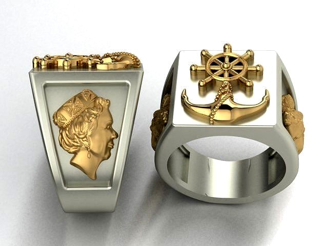 Queen of England ring | 3D