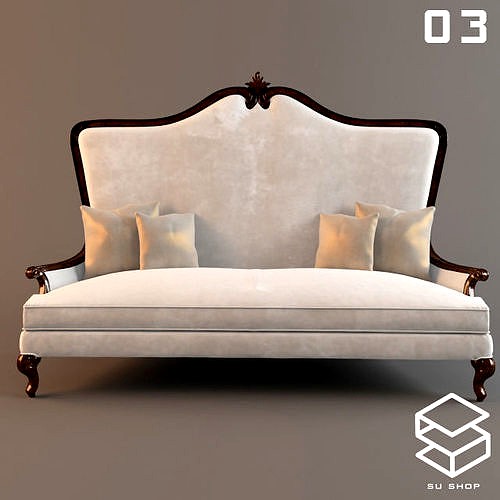 European style bed | 3D