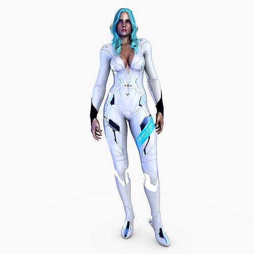 Sci-fi Woman Space Suit Girl Character